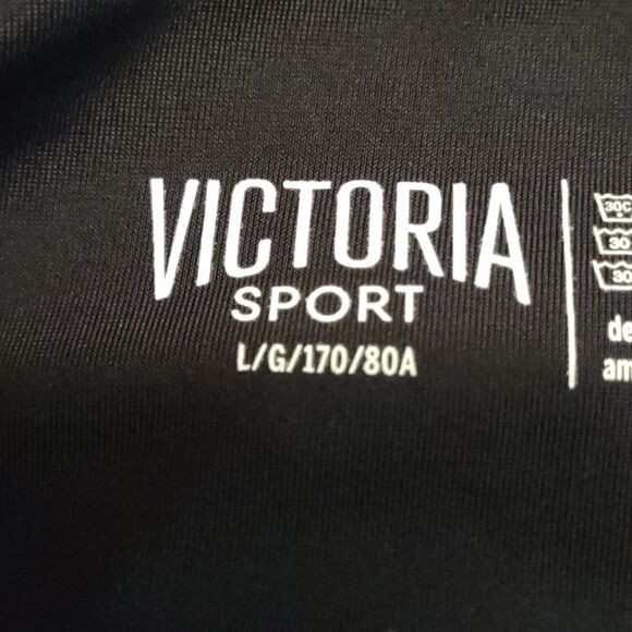 Victoria's Secret‎ Sport Women's size L black crop athletic pant zip ankle - Picture 5 of 8